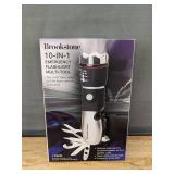 Brookstone 10-in-1 Emergency Flashlight Multi-Tool - Brand New