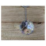 Angel Wings Memorial Crystal Hanging Decoration, 18 Inch, Silvery - Brand New