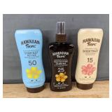 3 Hawaiian Tropic Sunscreen Lotion and Oil - Brand New