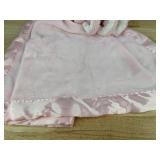 Moon and Stars Pink Blanket with Stuffed Octopus Plush - Brand New