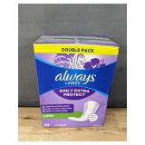 54 Always Unscented Liners in Long and 50 Tampax Pearl Tampons - Brand New