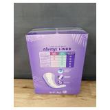 54 Always Unscented Liners in Long and 50 Tampax Pearl Tampons - Brand New