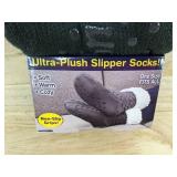 Huggle Slipper Socks, Gray, One Size Fits All - Brand New