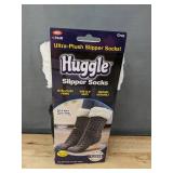 Huggle Slipper Socks, Gray, One Size Fits All - Brand New