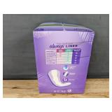 54 Always Liners Daily Extra Protect Long and 14 Tampax Radiant Tampons Super Plus Feminine Care