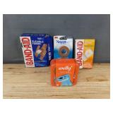 4 Packages Bandages & First Aid: Band-Aid, Nexcare, Welly - Brand New