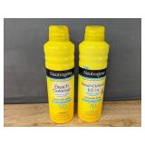 Neutrogena Beach Defense Water 50 and Beach Defense Water Kids 70 Sunscreen Sprays  - Brand New