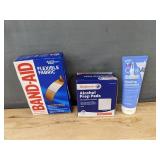 3 First Aid Supplies: Band-Aid, Alcohol Prep Pads, CeraVe Baby Ointment - Brand New