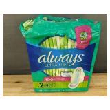 42 Always Ultra Thin Long Super Pads & 34 Tampax Pearl Triple Pack Tampons - Brand New