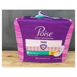 34 Tampax Pearl Tampons Duo Pack and 30 Poise Fresh Protection Pads Light Regular - Brand New