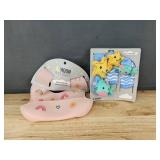 Moon and Stars Silicone Bib and Hand & Foot Rattles Set - Brand New