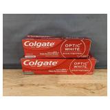 2 Colgate Optic White Stain Fighter Toothpaste Tubes - Brand New