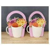 2 Modern Expressions Mugs - Love You Mom & Love You Grandma - Brand New