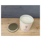 Teal Capricorn Glass Water Bottle and January Carnation Soy Candle - Brand New