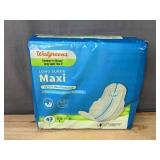 42 Walgreens Maxi Pads Long Super Size 2 - Brand New