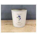 Teal Aquarius Glass Water Bottle & February Violet Soy Candle - Brand New
