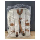 Laptop Backpack in Beige and Brown - Brand New