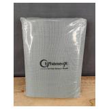 2 Chyhomenyc Aqua Linen-Textured Curtain Panels, 54" - Brand New