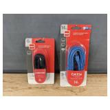 6 ft. RCA USB 2.0 A to B Cable and 14 ft. RCA CAT5e Network Cable - Brand New