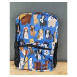 Dog Print Book Bag Backpack - Brand New
