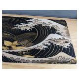 Large Japanese Sea Wave Gaming Mouse Pad, 31 x 12 Inch - Brand New