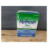 30 Refresh Plus Lubricant Eye Drops and Clear Eyes Natural Tears Lubricant Eye Drops - Brand New