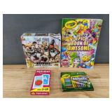 Crayola Coloring Book, 3-D Puzzle, Alphabet Flash Cards, Crayons Metallic Markers - Brand New