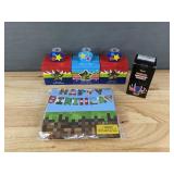 Birthday Party Supplies: Candy Boxes, Musical Candle, Minecraft Banner & Balloons - Brand New