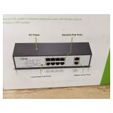 Fastcabling PoE/PoE+ Network Switch Model 6320-24, 8-Port - Brand New