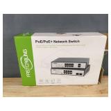 Fastcabling PoE/PoE+ Network Switch Model 6320-24, 8-Port - Brand New