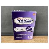 2 Fixodent Adhesive Creams, 40 Poligrip Strips, and Oral-B Gum Care Toothbrush - Brand New