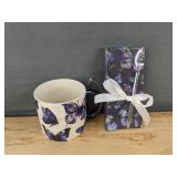 Butterfly Mug, Notebook, and Pen Gift Set - Brand New
