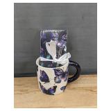 Butterfly Mug, Notebook, and Pen Gift Set - Brand New