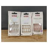 2 Kiss Fantasy Gel Sets & Voguish Fantasy False Nail Sets - Brand New