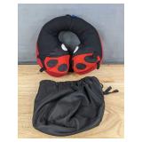 Kids Ladybug Travel Neck Pillow with Case - Brand New