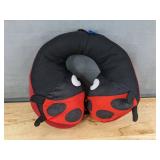 Kids Ladybug Travel Neck Pillow with Case - Brand New