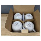 4 Anders & White Vegan Bone China Mugs - Brand New