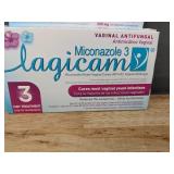 Lagicam 3 Vaginal Antifungal Miconazole 3 Day Treatment - Brand New