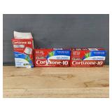 2 Cortizone-10 Maximum Strength Relief Creams and Cortizone-10 Easy Relief Soothing Aloe Roll On - Brand New