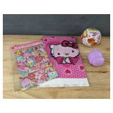 Hello Kitty Mini Verse Make It Mini Food Toy Set, Stickers, and Tablecloths - Brand New