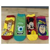 4 Pairs Unisex Disney Character Socks - Brand New