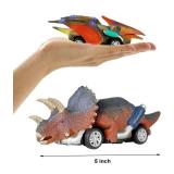 6 DinoBros Dinosaur Go-Kart Pull Back Toy Cars - Brand New