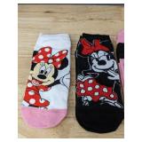 4 Pair Disney Minnie Mouse Socks Assorted Colors - Brand New