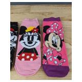 4 Pair Disney Minnie Mouse Socks Assorted Colors - Brand New