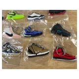 20 Brand New Nike, Air Jordan, Air Max, Kobe, Foamposite, Lebron Sneaker Shoe Keychains