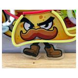 Taco Character LED Neon Wall Sign, 11" x 16" USB, Light-Up Decor