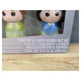Disney Princess Bath Bomb and Body Wash Set with Body Wash Decanters & Charms - Brand New