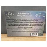 Disney Princess Bath Bomb and Body Wash Set with Body Wash Decanters & Charms - Brand New