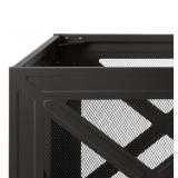 Hampton Bay Westbury 26 in. W x 37.8 in. H Outdoor Square Wood Burning Black Fire Pit $349 Retail - Brand New