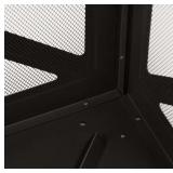 Hampton Bay Westbury 26 in. W x 37.8 in. H Outdoor Square Wood Burning Black Fire Pit $349 Retail - Brand New
